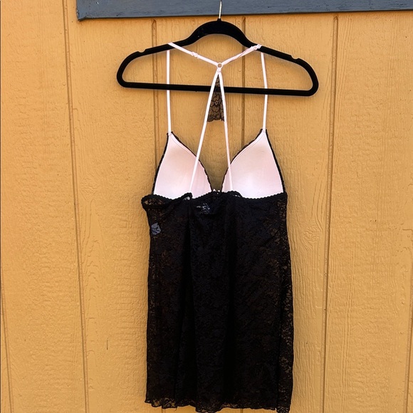 Linea Donatella Elegant Black And Light Pink Lace Chemise. Padded. Medium - Picture 9 of 14